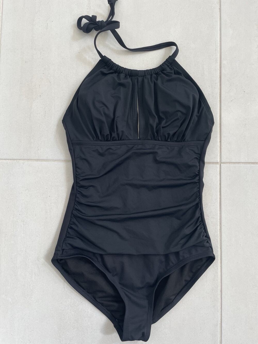 Liz Claiborne Swim One Piece Swimsuit Shirred Swimwear Beach Summer